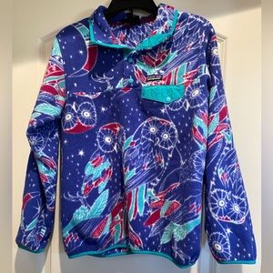 Patagonia Synchilla Snap T Fleece Pullover in Harvest Moon Owl Women's Size Med